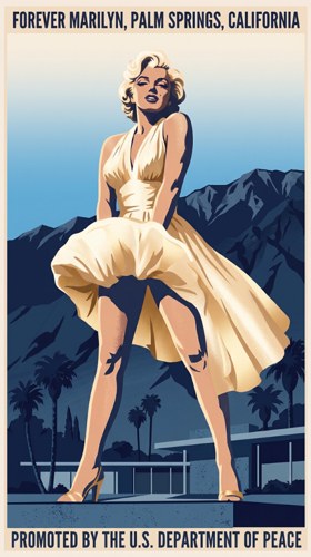 Desert Blue Marilyn wallpaper