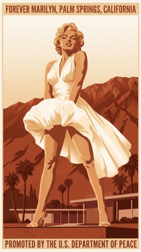 Terracotta Marilyn wallpaper